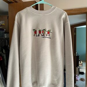 Men's White Graphic Sweater